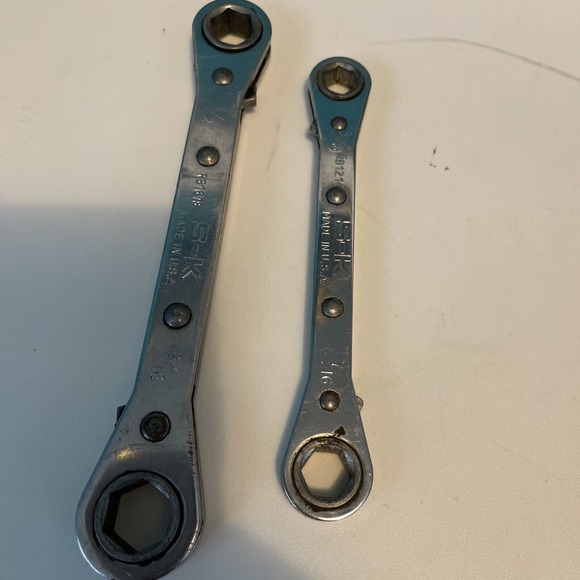 Other - Vintage X2 , S-K‎  SAE  Ratcheting Box End Wrenches- 6pt- RB1618,RB1214 (12)